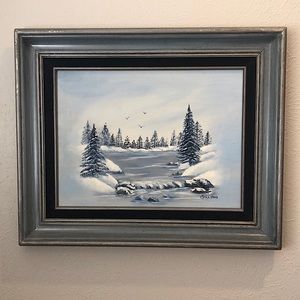 Oil Painting Winter Scene